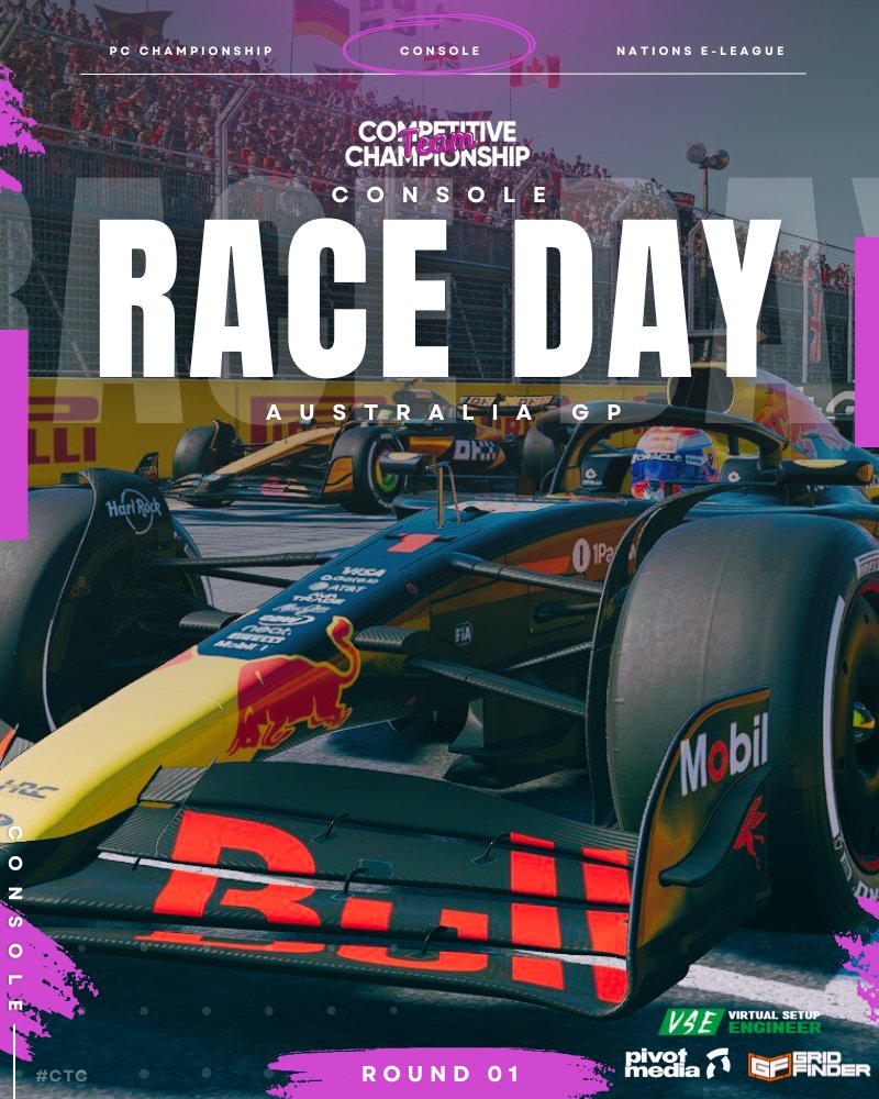 Esports Masters League (@eml_f1) on Twitter photo It's Race Day ๐
๐ฆ๐บ 8pm CET
๐ <a href="/IvorBrynMike/">Michael Edwards</a>
Round 1๏ธโฃ Console Championship
Check it Out โคต๏ธ
youtube.com/live/JuP9pkEnoโฆ
<a href="/GridFinder/">Grid Finder | Sim Racing</a> <a href="/PivotMediaGG/">Pivot Media</a> <a href="/LeagueRacingTV/">League Racing TV ๐ฆ</a>
#F125 #CTC It's Race Day ๐
๐ฆ๐บ 8pm CET
๐ <a href="/IvorBrynMike/">Michael Edwards</a>
Round 1๏ธโฃ Console Championship
Check it Out โคต๏ธ
youtube.com/live/JuP9pkEnoโฆ
<a href="/GridFinder/">Grid Finder | Sim Racing</a> <a href="/PivotMediaGG/">Pivot Media</a> <a href="/LeagueRacingTV/">League Racing TV ๐ฆ</a>
#F125 #CTC