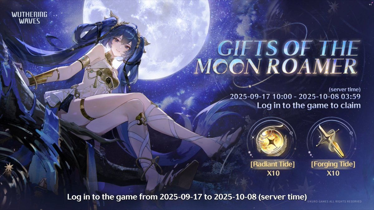 art_kintsugi's tweet photo. WUTHERING WAVES 2.6 🌊 REGALO de VERSION ✨
🔸➣ REGALO: 1 Multi Banner de Personajes + 1 Multi Banner de Armas
#WutheringWaves #Augusta #iuno #WuWa #鳴潮 #Astrites #gift #Septimon https://t.co/EHbGHLLEcH