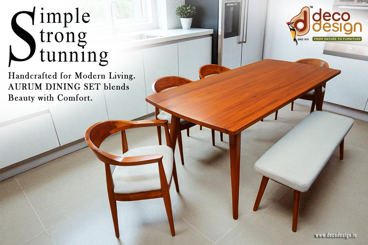 showroomde2511's tweet image. ✨ Simple • Strong • Stunning ✨
The Aurum Dining Set 🪑 blends comfort, style &amp;amp; durability for your modern home 🏡💫.
Make every meal a stylish experience today! 🍴✨

#DiningSet #furnituremanufacturer #DecoDesign