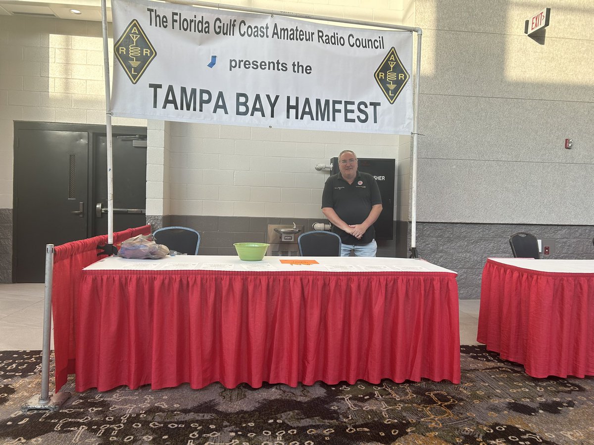 tbhamfest's tweet photo. at the Huntsville Hamfest. Stop by and see us today and tomorrow. We will have tickets available for purchase. We will also have a laptop set up if you would like to buy your tickects , selling tables, or RV camping spot. https://t.co/4aIZOQohmC https://t.co/QtZk0Bi3ko