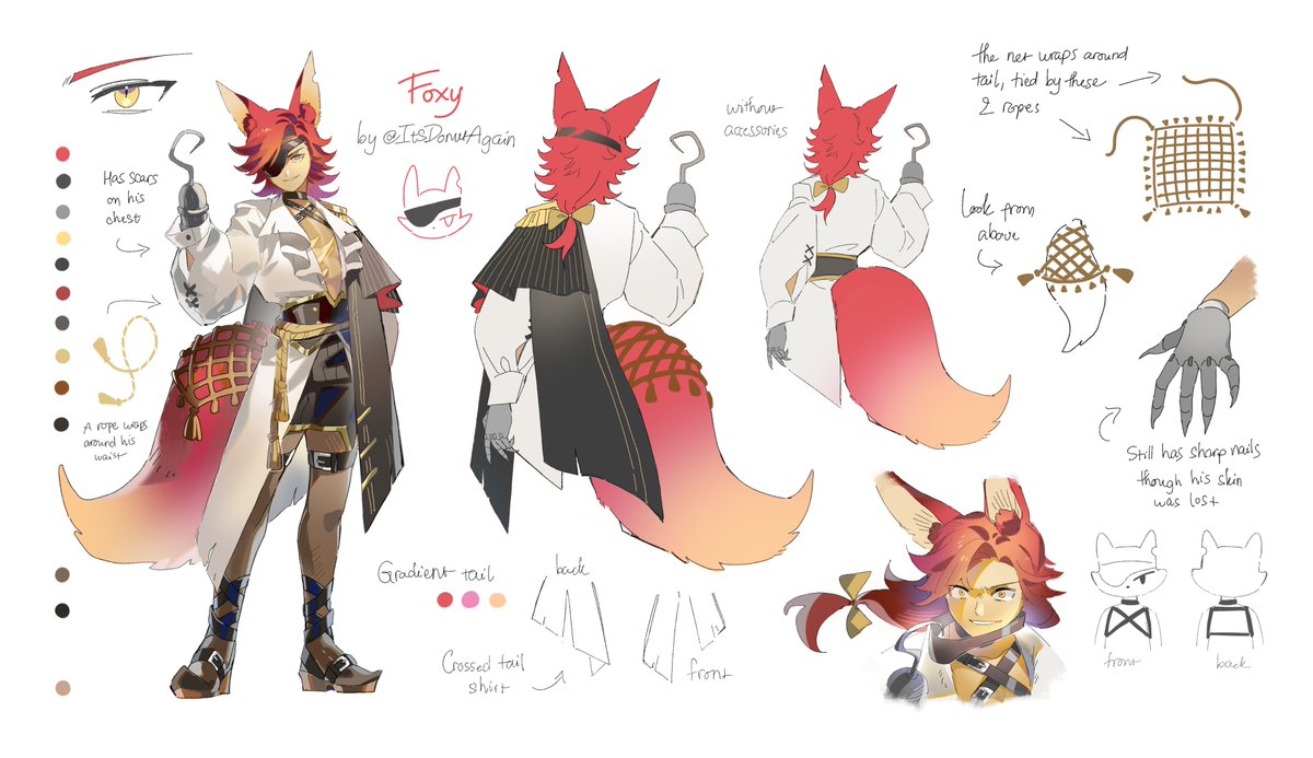 ItsDonutAgain's tweet image. #FNAF擬人化 #Foxy #FNAF