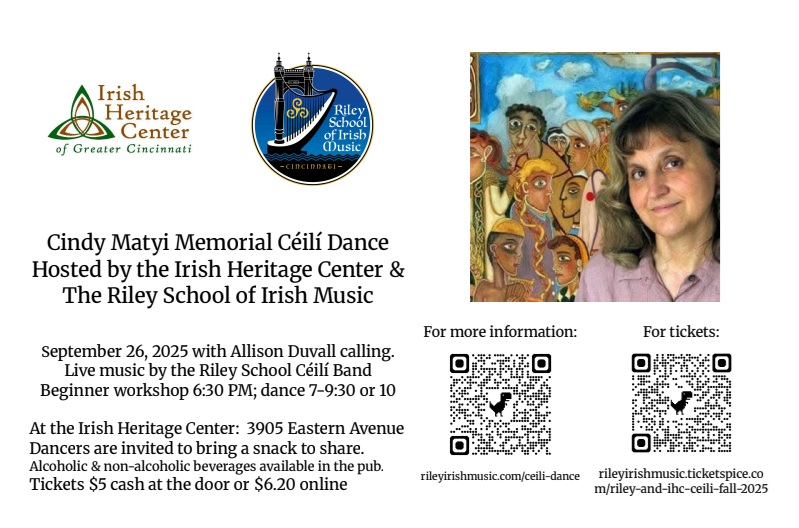 Join the IHC and the Riley School of Irish Music for the Fall Céilí
Get your tickets here: ow.ly/2Yb050WGyHs