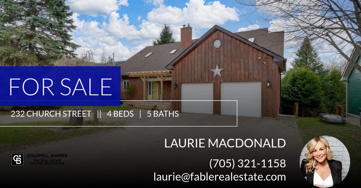 LaurieFerragine's tweet photo. This 4 bedroom home could be yours! Call me at (705) 321-1158 to schedule a showing.

Laurie MacDonald
Sales Representative
laurie@fablerealestate.com
705-321-1158 https://t.co/z8n0OBnrDb https://t.co/AozdRj8pYK