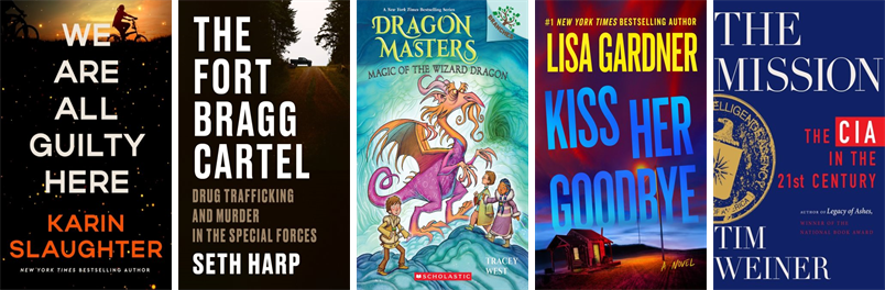 This week the Topsfield Town Library has 65 new books.  New items include We Are All Guilty Here, The Fort Bragg Cartel, Magic of the Wizard Dragon, Kiss Her Goodbye, The Mission, Unico 2, Not My Type, and Tiny T. Rex and the First-Day Oopsies. wowbrary.org/nu.aspx?p=9229…