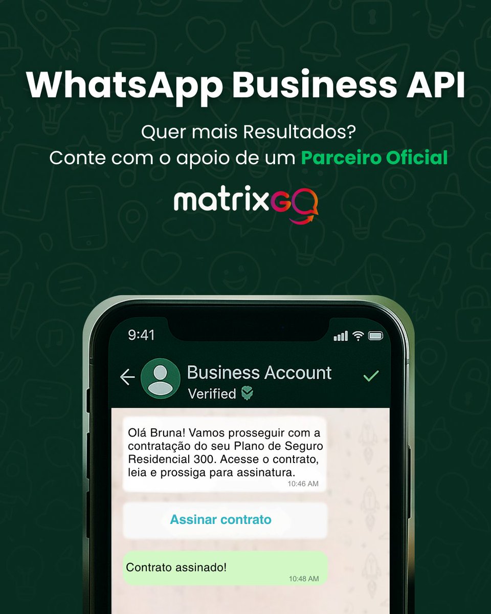 Matrix__go's tweet image. WhatsApp Business API com Resultados de Verdade?
Só com o suporte de um Parceiro Oficial da Meta.
Fale com a gente e transforme o jeito como sua empresa se comunica:
 🔗 0800 604 5555
#MatrixGo #MetaBusinessPartner #WhatsAppBusinessAPI #ParceriaOficial #IA #Chatbots