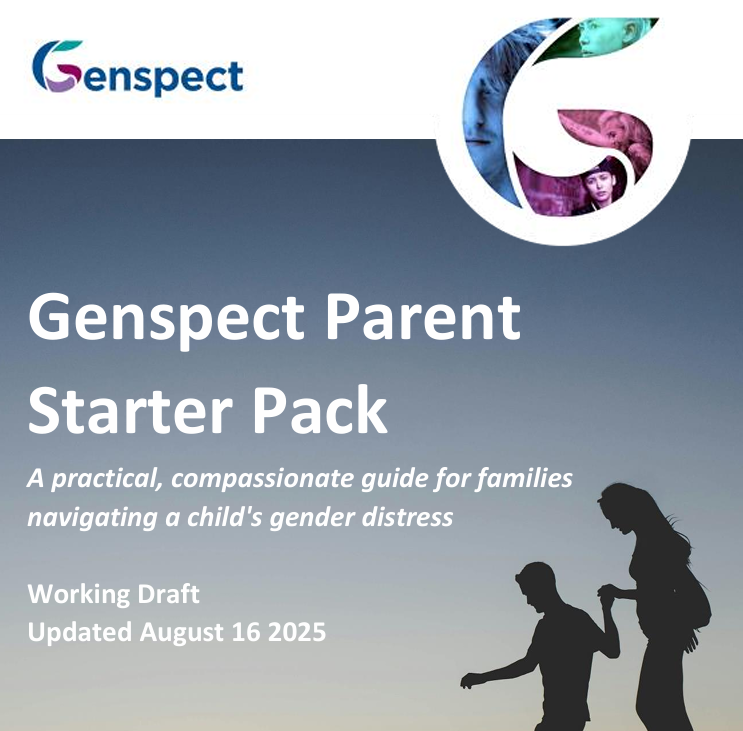 genspect's tweet photo. NEW RESOURCE: Our Parent Starter Pack (working draft) is here for #ROGDAwarenessDay

This comprehensive guide gives families practical, evidence-based tools for when their child says "I'm trans"—no ideology, just real help based on the latest research.

🔗 https://t.co/1bxiZNh8ms

We want to make this as helpful as possible. Parents: what information would have saved you when this journey began? Let us know below 👇