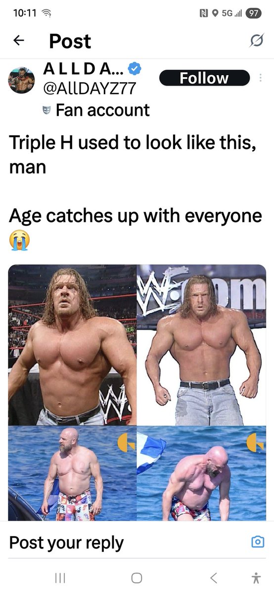 Why is it always the people without a profile picture talking crap. At his age he's better shape than most of us.