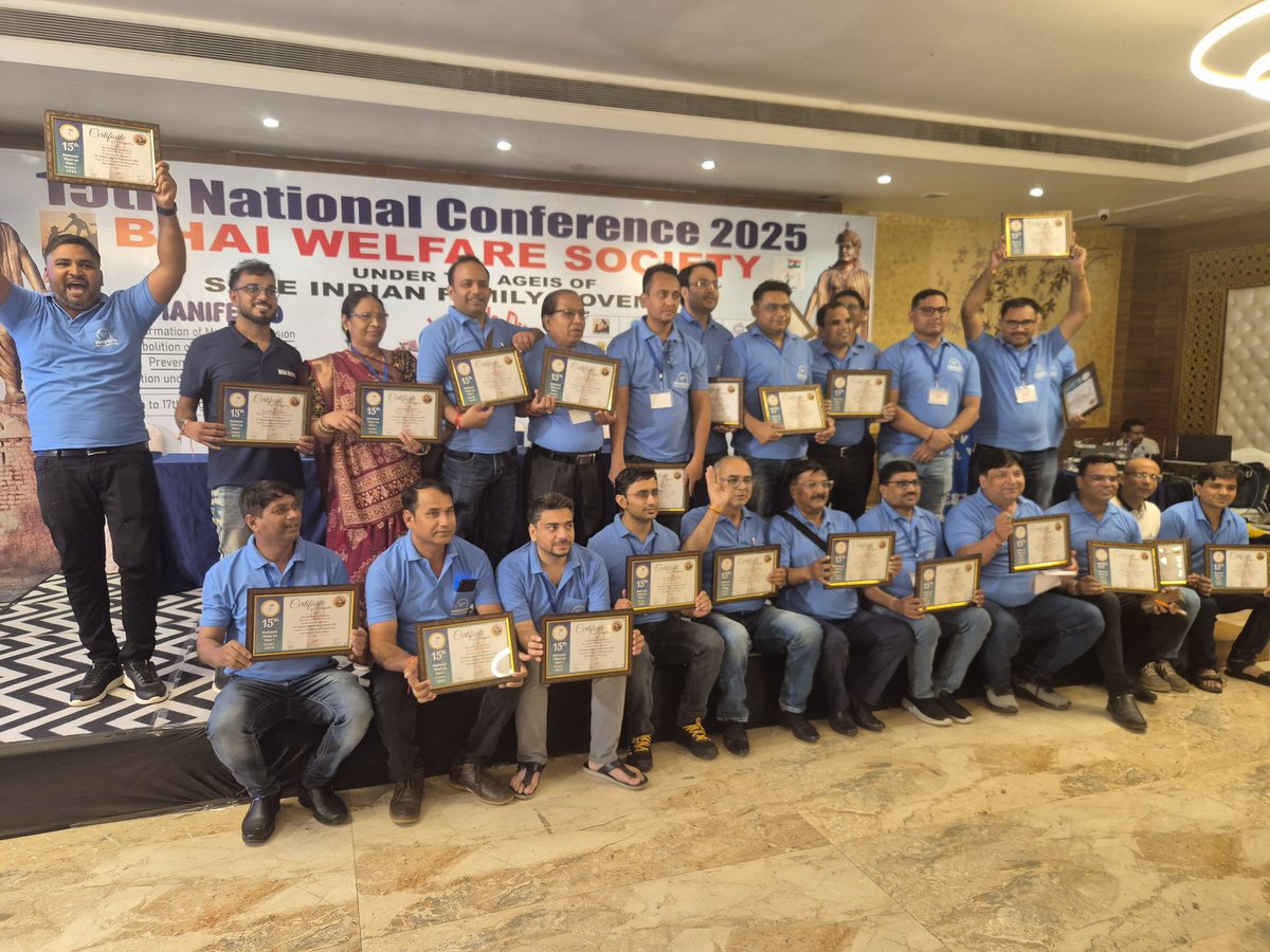 Avinash Patil (@avinashpatilmra) on Twitter photo This brings an end to National Meet
Kudos and thanks to <a href="/sifbhopall/">Bhai Welfare Society</a>
<a href="/sifbhopal/">BHAI Welfare Society</a> for being a wonderful Host
#MensRightsIndiaMeet
#NatCon2025Bhopal
#15thSIFNationalMeet This brings an end to National Meet
Kudos and thanks to <a href="/sifbhopall/">Bhai Welfare Society</a>
<a href="/sifbhopal/">BHAI Welfare Society</a> for being a wonderful Host
#MensRightsIndiaMeet
#NatCon2025Bhopal
#15thSIFNationalMeet
