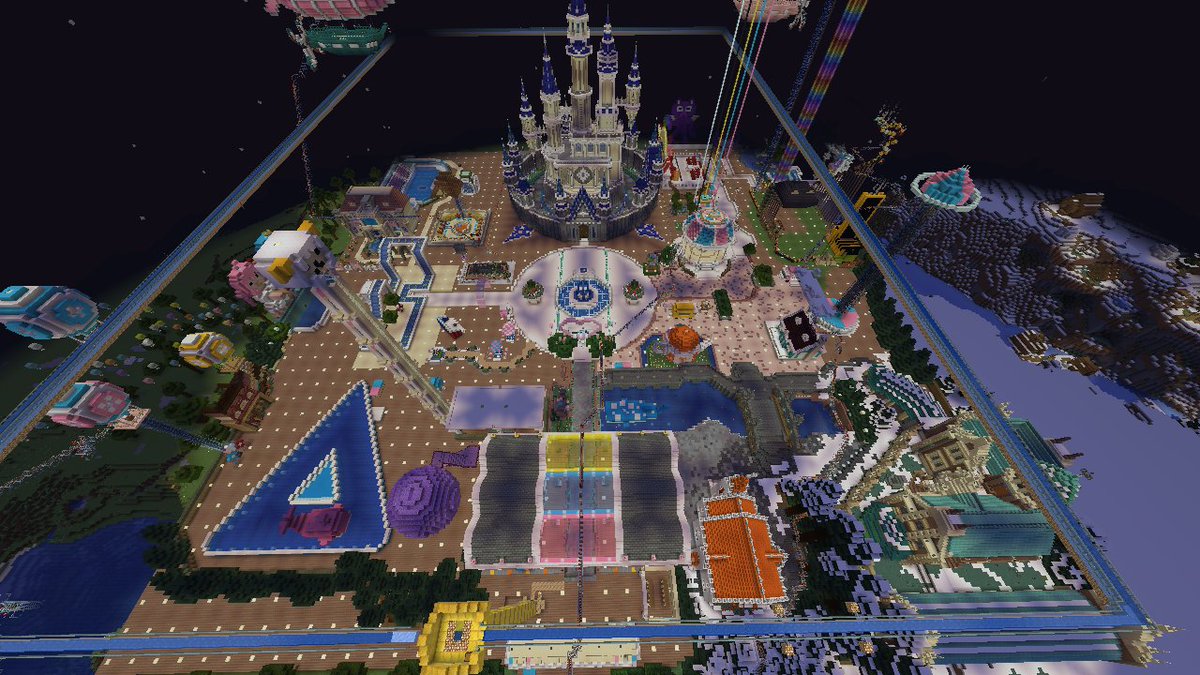 #ホロ鯖サマーパーク ありがとうございました！！✨
みんなの協力もあってとても素敵なサマーパークが完成しました‼
遊ぶところがありすぎるーーーーーー！！

みんなとまたホロ鯖で遊べて満足🥰
たくさん楽しんでもらえてたら嬉しいです！☄

←一日目　　　　今日→