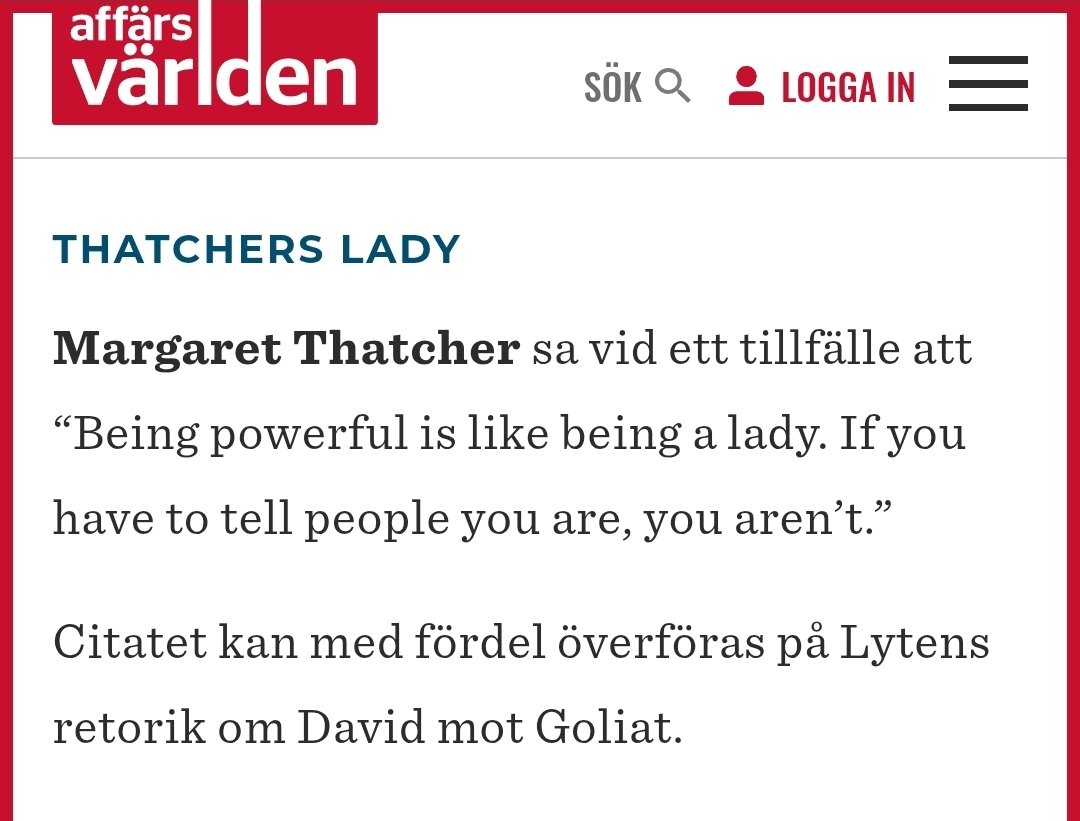 <a href="/ChrisSandstrom/">Christian Sandström</a> <a href="/AFV_magasin/">Affärsvärlden</a> Ett avmina favoritcitat alla kategorier.