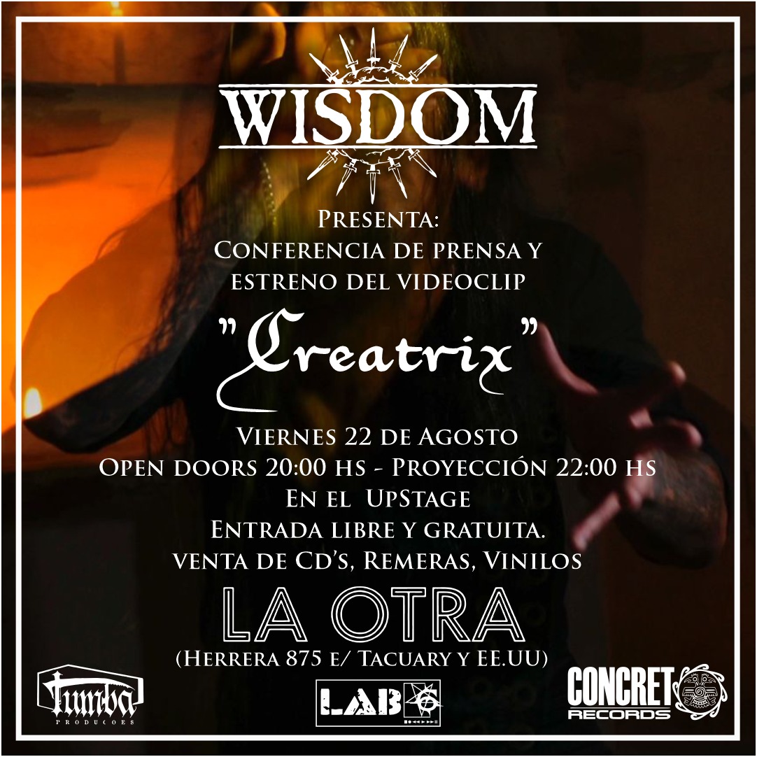 Wisdom_py's tweet image. El viernes 22 de agosto estrenamos el videoclip de &quot;Creatrix&quot; en el UpStage de La Otra Bar. Entrada libre y gratuita.