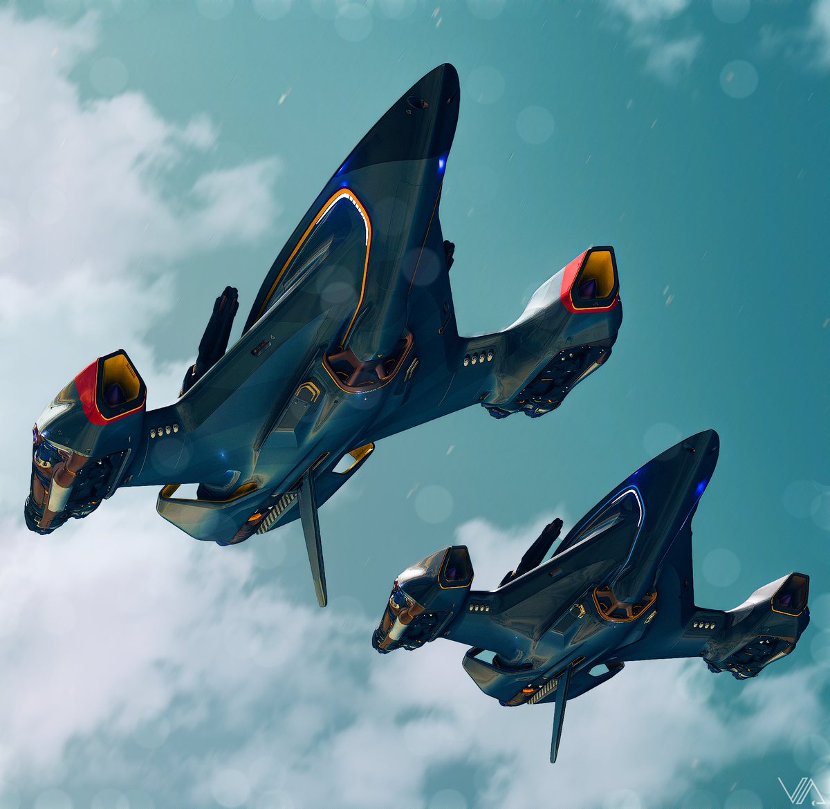 L-21 Wolves Gliding in the Clouds - #Starcitizen