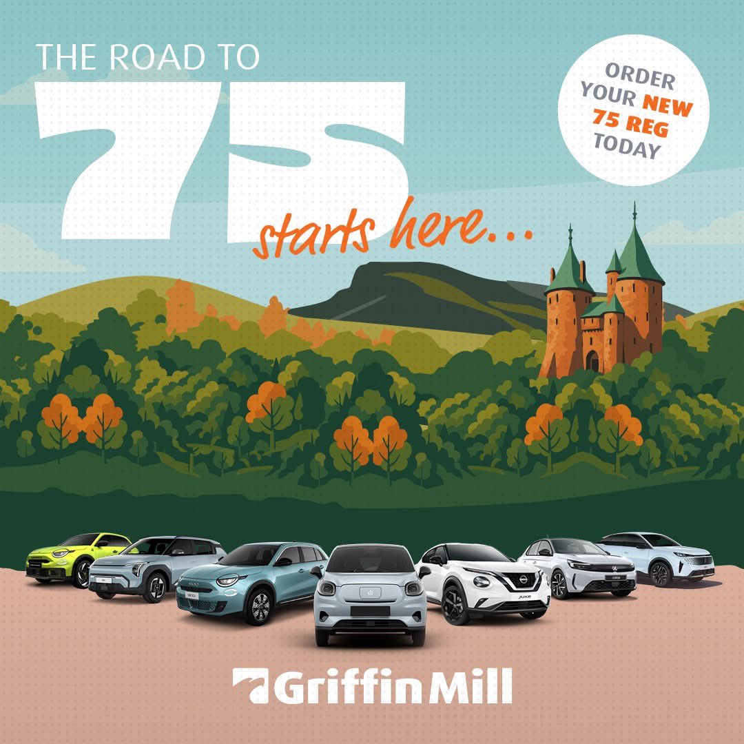 Wherever the destination, a brand-new 75-plate vehicle is going to get you there in style! 

They arrive in T-minus 15 days! Get your order in now if you want to secure yours! You can view the range of cars we have available here: bit.ly/3R1LcRS

#GriffinMill #75Plate