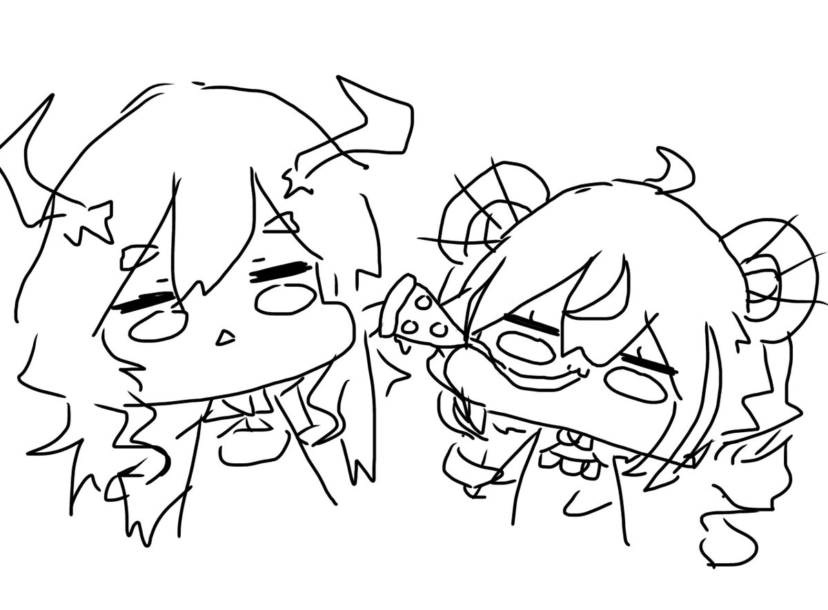 最近描いたラフ◍ᐡωᐡ◍