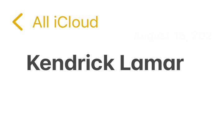 오늘 켄드릭라마 만났는데 종이랑 펜이 없어서 메모장에 사인받음