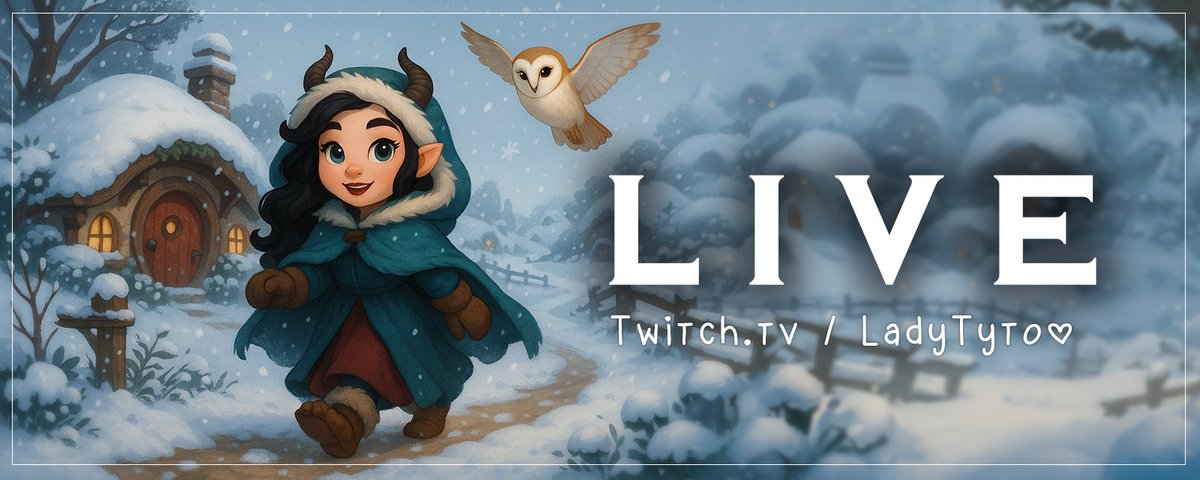 |🦉L I V E |

🎀| ✧ • ✨ A Peaceful Day in the Shire ❄️ ✨ • ✧
🎮| Tales of the Shire

Join us!
twitch.tv/LadyTyto
