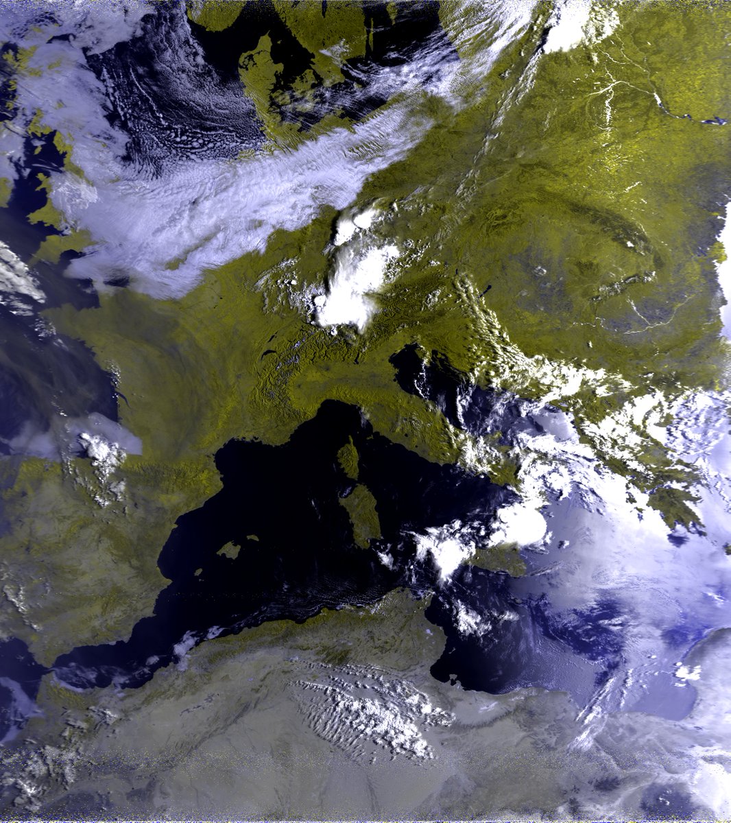NOAA 15 System HRPT RGB 16Aug 2025 UT 06.57