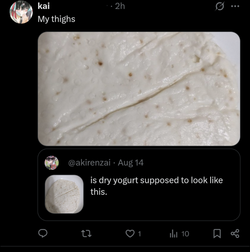 are you deadass using a picture of my yogurt to vent.