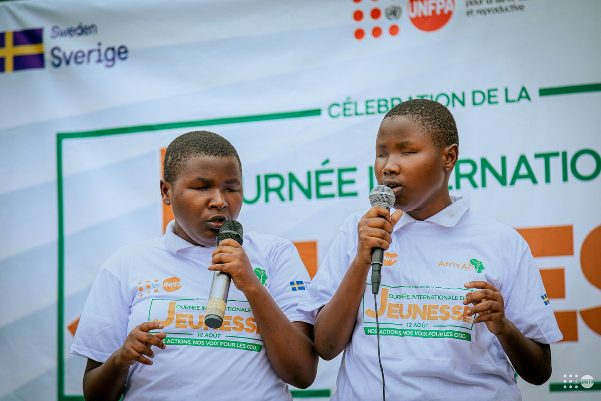 UNFPARDC's tweet photo. 𝗝𝗼𝘂𝗿𝗻𝗲́𝗲 𝗗𝗲 𝗟𝗮 𝗝𝗲𝘂𝗻𝗲𝘀𝘀𝗲 2025 : La ville de #Goma à travers un Forum de la Jeunesse &amp; du  #Développement pour mettre en lumière les initiatives  des jeunes en faveur de la paix &amp; le développement durable.

Appui @UNFPA grâce au financement @SwedeninDRCongo

#ODD https://t.co/gco1QDxBWn