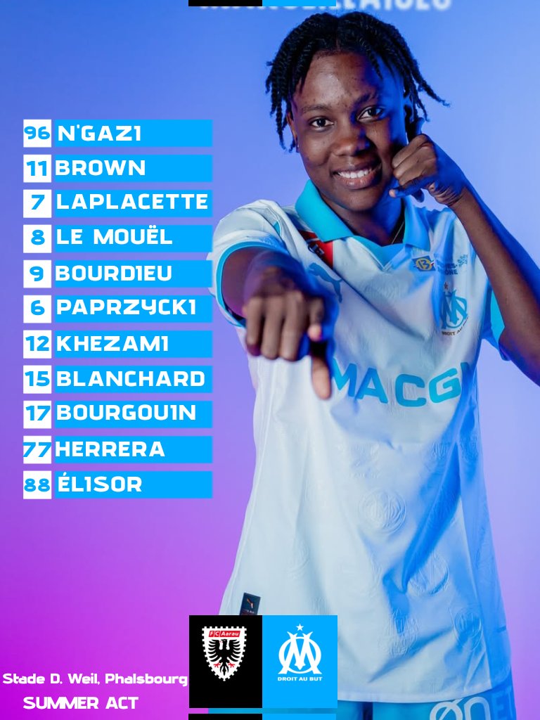Uniqueom_'s tweet photo. Voici les 11 Olympiennes qui débuteront le FC Aarau ! 
#FCAOM #TeamOM https://t.co/iLnzcXAX0X