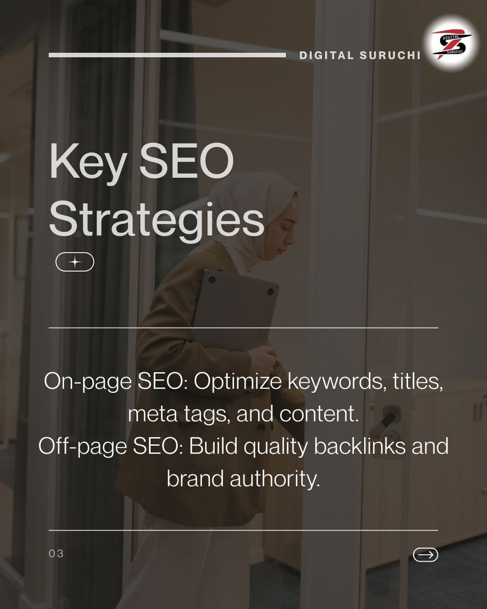 DigitalSuruchi's tweet photo. 🚀 Want your site on top? SEO is the key!
✅ More visibility
✅ More customers
✅ Long-term growth
Let’s make it happen!
#SEO #DigitalMarketing #GrowOnline #brand 
#graphicdesigning #MarketingStrategy #INFO #BusinessGrowth https://t.co/wZJVhG4nTk