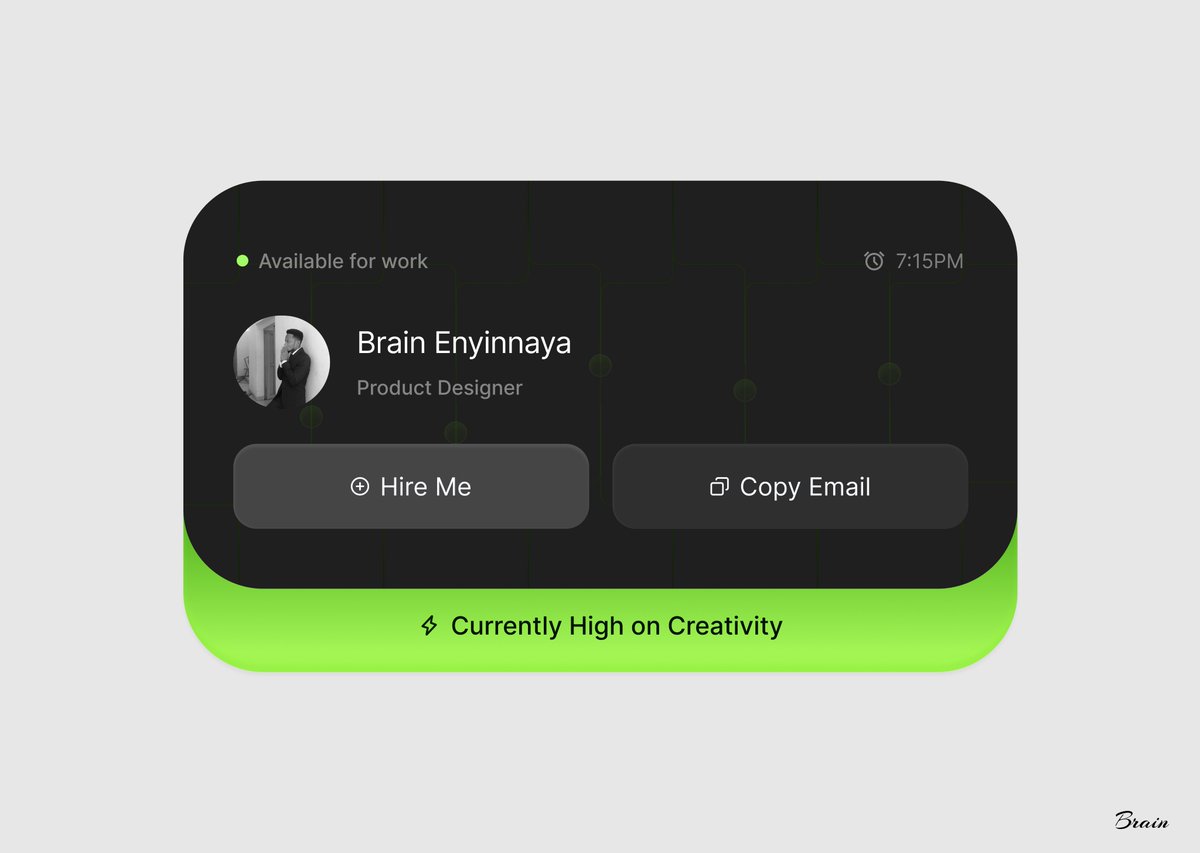 Saw Satya throw down the challenge and I had to jump in

Here’s my take on it, with a little "Brain" touch

Yo <a href="/heysatya_/">Satya</a> , what do you think?