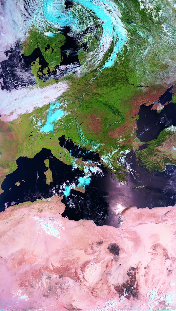 Metop B  System AHRPT RGB 16 Aug 2025 UT 08.21