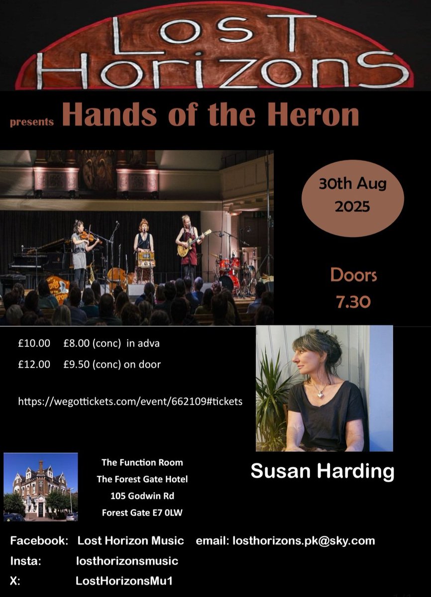 #livemusic Saturday 30th August in #eastLondon #ForestGate #E7 #ElizabethLine #folk