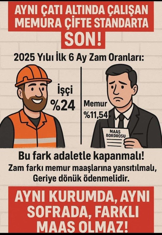 Memur arkadaşlar lütfen bu taga da yazalım ve rt etmeye devam edelim. #1000TLyeNeEder