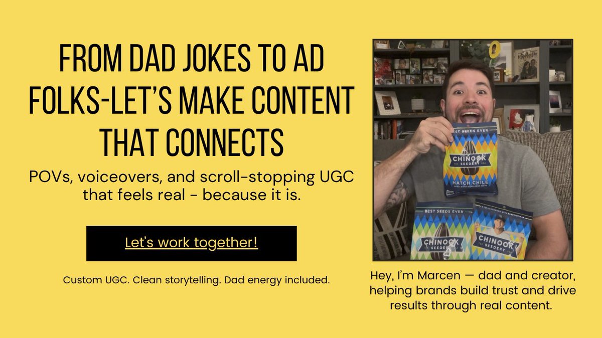 Marcenmakesugc's tweet photo. @ugcrecruitment I’m Marcen — UGC creator &amp; dad. I already shoot b-roll in the modern kitchen my wife designed… usually while cleaning up snack disasters. 😂 Would love to collab!
📩 marcenmakesugc@gmail.com
🔗 https://t.co/9pwIg2t1qe https://t.co/hfmSwJKAtO