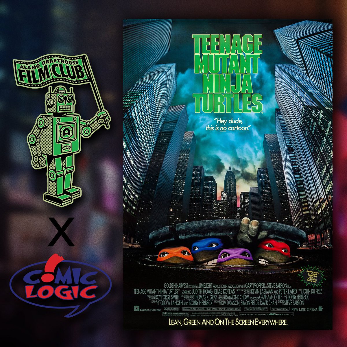 Alamo Drafthouse DC Area (@alamodc) on Twitter photo Cowabunga dudes! The heroes in a half-shell leap into live-action in #TeenageMutantNinjaTurtles, celebrating its 35th anniversary w/ new 4K restoration & bonus content. Join us Wed. night in Ashburn to shop comics & collectibles courtesy <a href="/comiclogicva/">Comic Logic Books & Artwork</a>
🎟️: drafthouse.com/show/teenage-m… Cowabunga dudes! The heroes in a half-shell leap into live-action in #TeenageMutantNinjaTurtles, celebrating its 35th anniversary w/ new 4K restoration & bonus content. Join us Wed. night in Ashburn to shop comics & collectibles courtesy <a href="/comiclogicva/">Comic Logic Books & Artwork</a>
🎟️: drafthouse.com/show/teenage-m…