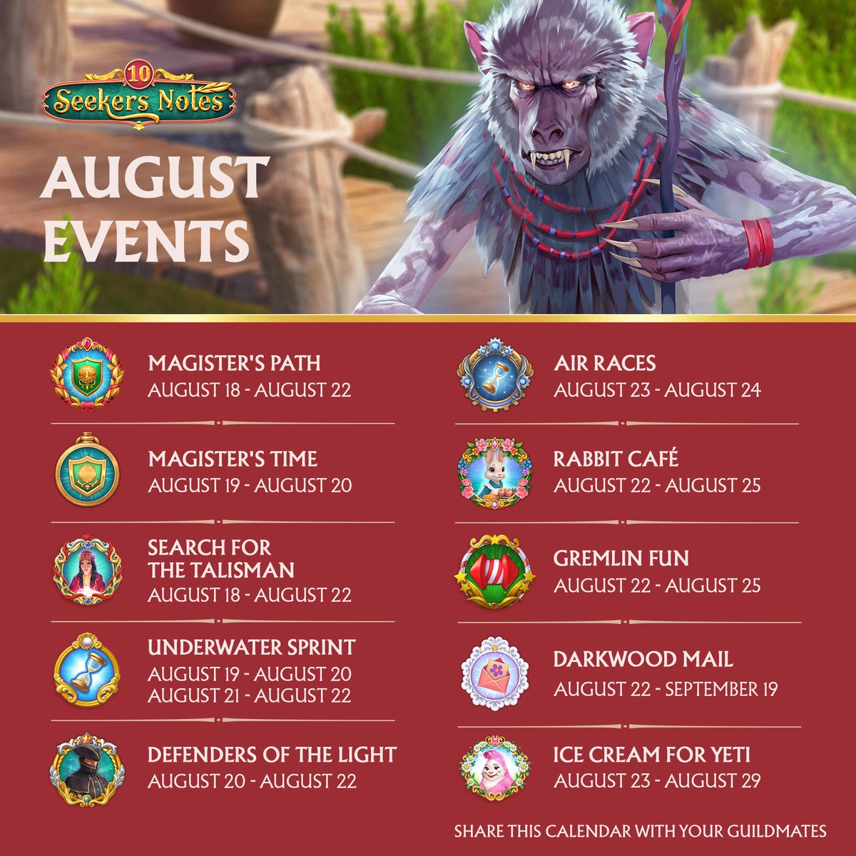 SeekersNotes's tweet image. 📅 New week, new event calendar 🥳 Save the dates so you don’t miss any of the action. 🌳

📲 social-sn.mytonagames.com/ePQ7gW
