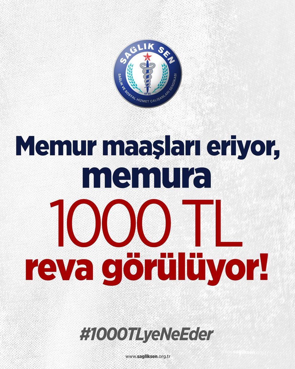Memur maaşları eriyor, memura 1000 TL reva görülüyor?

#1000TLyeNeEder
