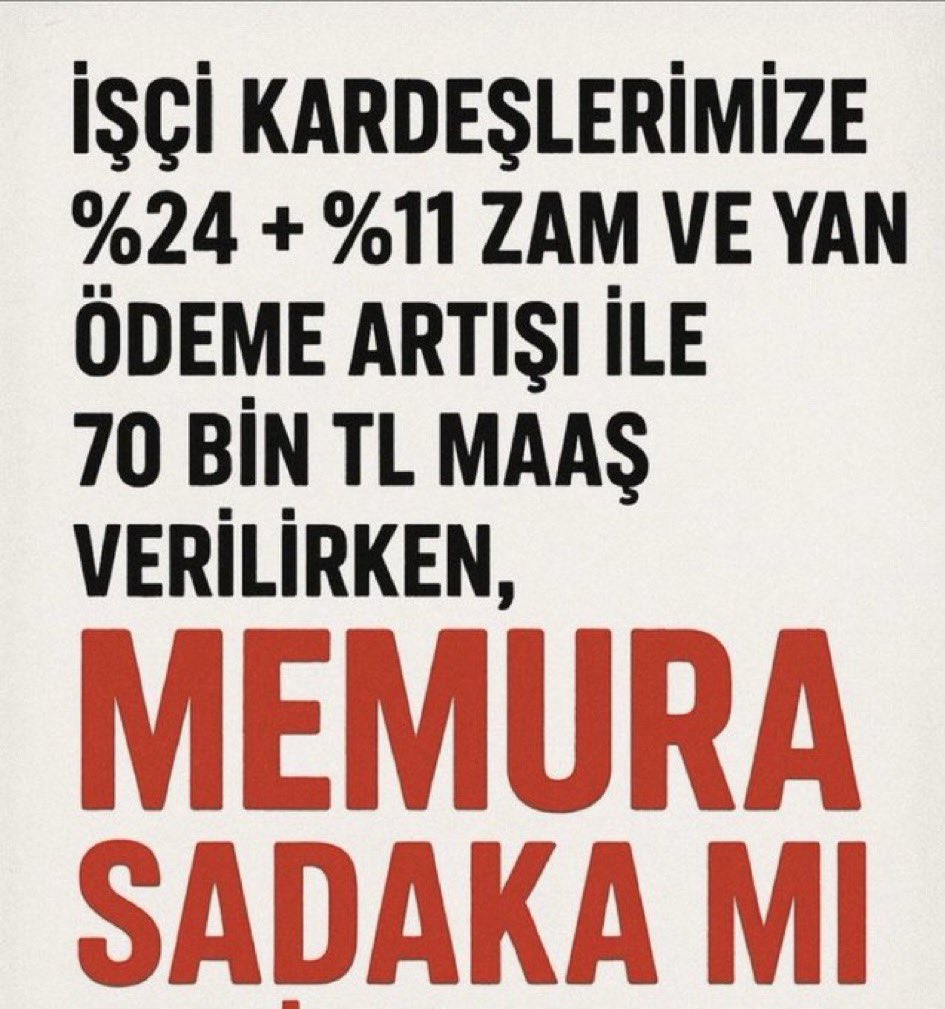 Memur sendika yetkilileri çalışanlara yaptığınız baskının %1’ini hükümete yapsanız  bu iş çözülür.#MemurHakkınıİstiyor