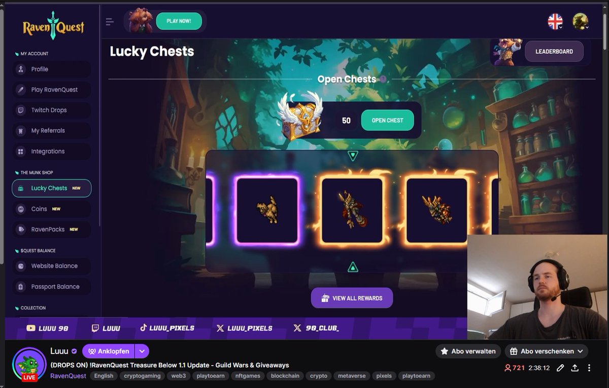 Luuu_pixels's tweet image. OPENING 50x LUCKY CHESTS! ☘️

Giving away duplicates in the comments under this Tweet and in Twitch chat!

twitch.tv/luuu