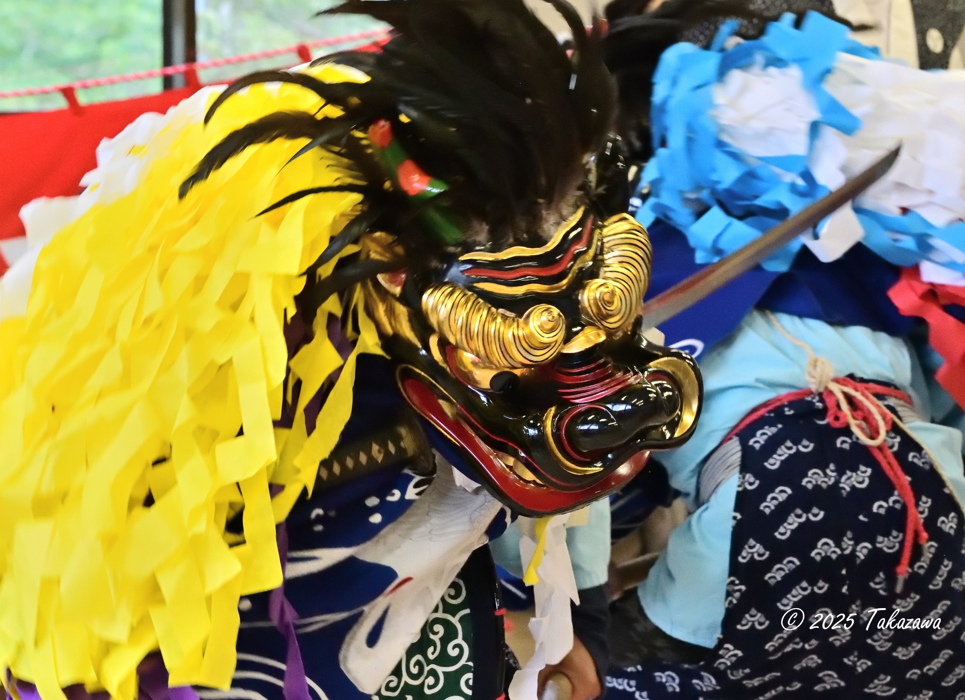 真作/加藤鳥外/獅子舞画賛/布袋屋掛軸HE-356 真作/加藤鳥外/獅子舞画賛/布袋屋掛軸HE-356