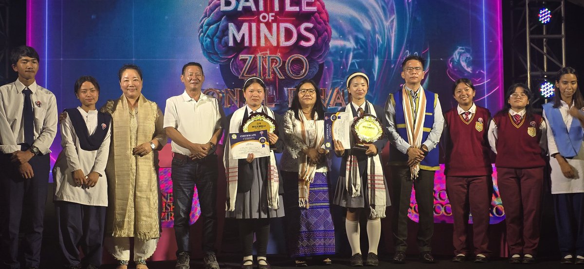 BaloRaja's tweet photo. Participated in the “Battle of Minds 2.0 – A Zonal Quiz Competition” held at Saint Claret College, Ziro, accompanied by the DC and SP, Lower Subansiri District. My best wishes to the organizers, participants, and all who made this wonderful event a success. https://t.co/6y5Vhrtmj4