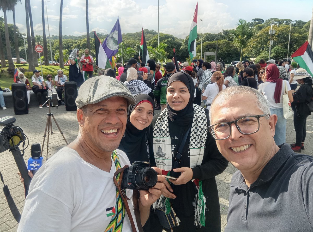 Desde Caracas, acto en solidaridad con el pueblo Palestino. No al genocidio. Palestina libre, desde el río hasta el mar.