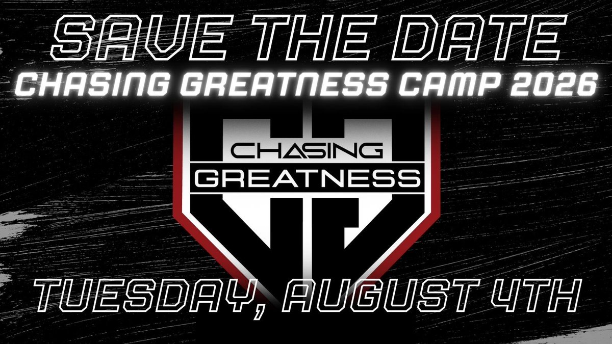 Chasing Greatness (@greatnesscamps) on Twitter photo Thank You to all the campers and coaches that made this years camp a huge success. SAVE THE DATE for next years camp‼️‼️Everyone keep Chasing Greatness!! Thank You to all the campers and coaches that made this years camp a huge success. SAVE THE DATE for next years camp‼️‼️Everyone keep Chasing Greatness!!