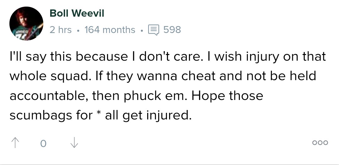 RCMB taking yesterday's news very well. Totally well-adjusted people over there...