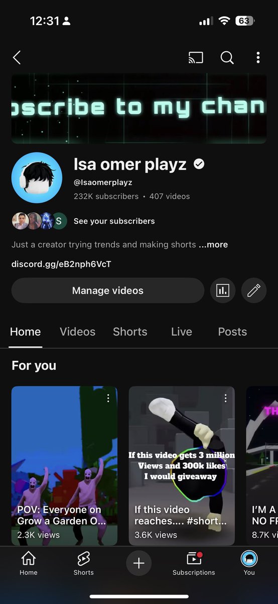 IsaSaad15's tweet photo. @RobloxCreators @Roblox I meet all the requirements for the Verified Badge (200K+ YouTube subs, ID verified, 2FA enabled, active player). Please review and escalate. This is important for creator authenticity. 🙏 my username: isaomerhack1290 https://t.co/xiCvIIvyXN