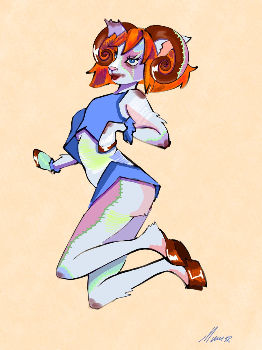 MFurryart's tweet photo. zombi sheep🐏🤲🏻

#furry #furrygirl #furryarwork #comission https://t.co/0nwxI618F2