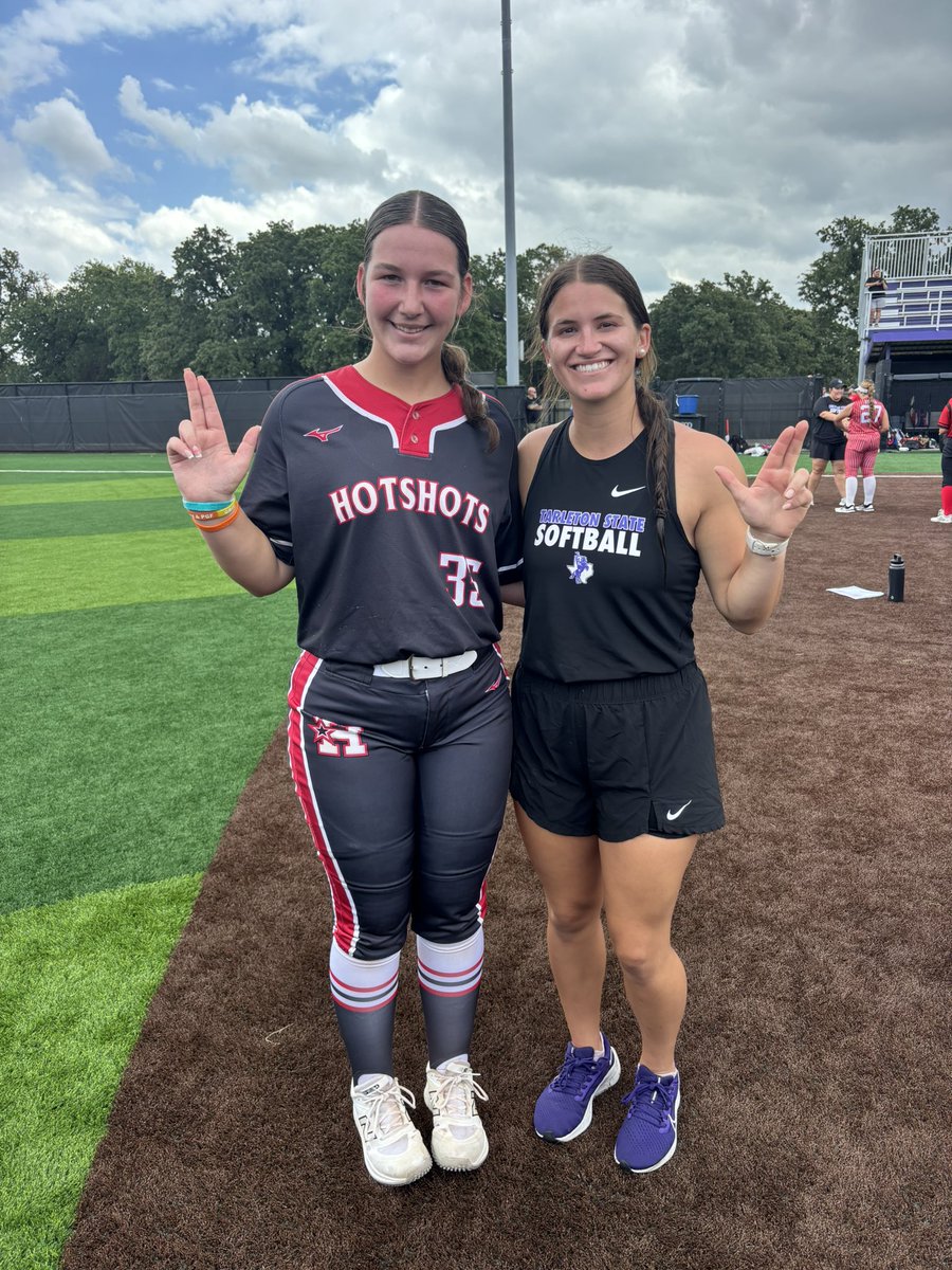 Great day at <a href="/TarletonSB/">Tarleton State Softball</a>!! Thank you to all the coaches and players for an amazing camp today. I appreciated all the feedback from the coaches and players and cant wait to learn more about y’all’s program! Go Texans💜🤍<a href="/hotshotsnation/">Hotshots Fastpitch</a> <a href="/HSNational_16U/">Hotshots National 16u Nelson/Falterman</a> <a href="/gjpalme/">Joey Palmer</a> <a href="/Carlos96munoz/">Carlos Muñoz</a>