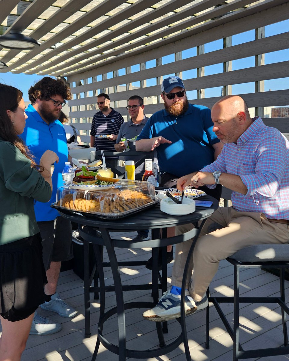 PKWARE's tweet image. Last month, we fired up the grill for our annual Lou B Que BBQ - hosted right on the rooftop of our building! ☀️🍔🌭
We loved seeing so many of our team members and their families join in the fun again this year. 

#PKWARE #WorkLife #TeamBonding #CompanyCulture