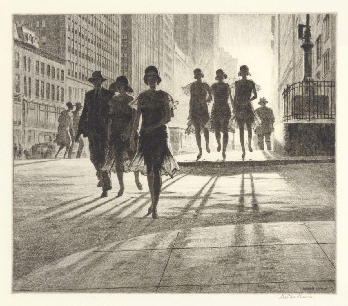 "Shadow Dance". Martin Lewis. 1930.