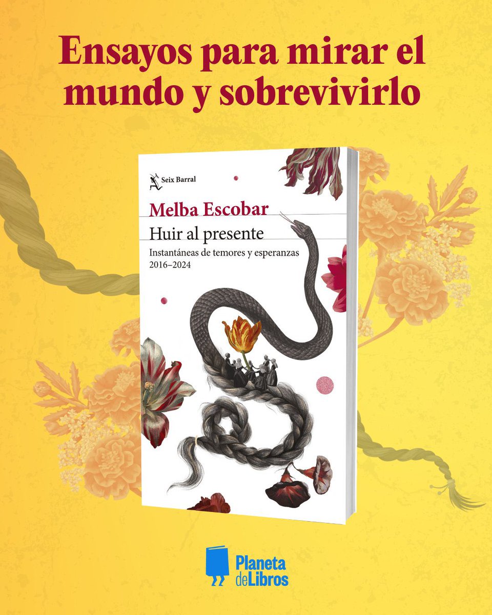 Planeta de Libros Colombia 🇨🇴 (@planetalibrosco) on Twitter photo #NuevoLibro
Huir al presente de Melba Escobar <a href="/melbaes/">Melba Escobar</a> 💙
La autora reúne ensayos breves que son espejos y ventanas: retratos del ánimo colectivo, homenajes íntimos e instantes de lucidez.
Descúbrete en sus páginas: planetadelibros.com.co/libro-huir-al-…
#CreemosEnLosLibros #NuevoLibro
Huir al presente de Melba Escobar <a href="/melbaes/">Melba Escobar</a> 💙
La autora reúne ensayos breves que son espejos y ventanas: retratos del ánimo colectivo, homenajes íntimos e instantes de lucidez.
Descúbrete en sus páginas: planetadelibros.com.co/libro-huir-al-…
#CreemosEnLosLibros