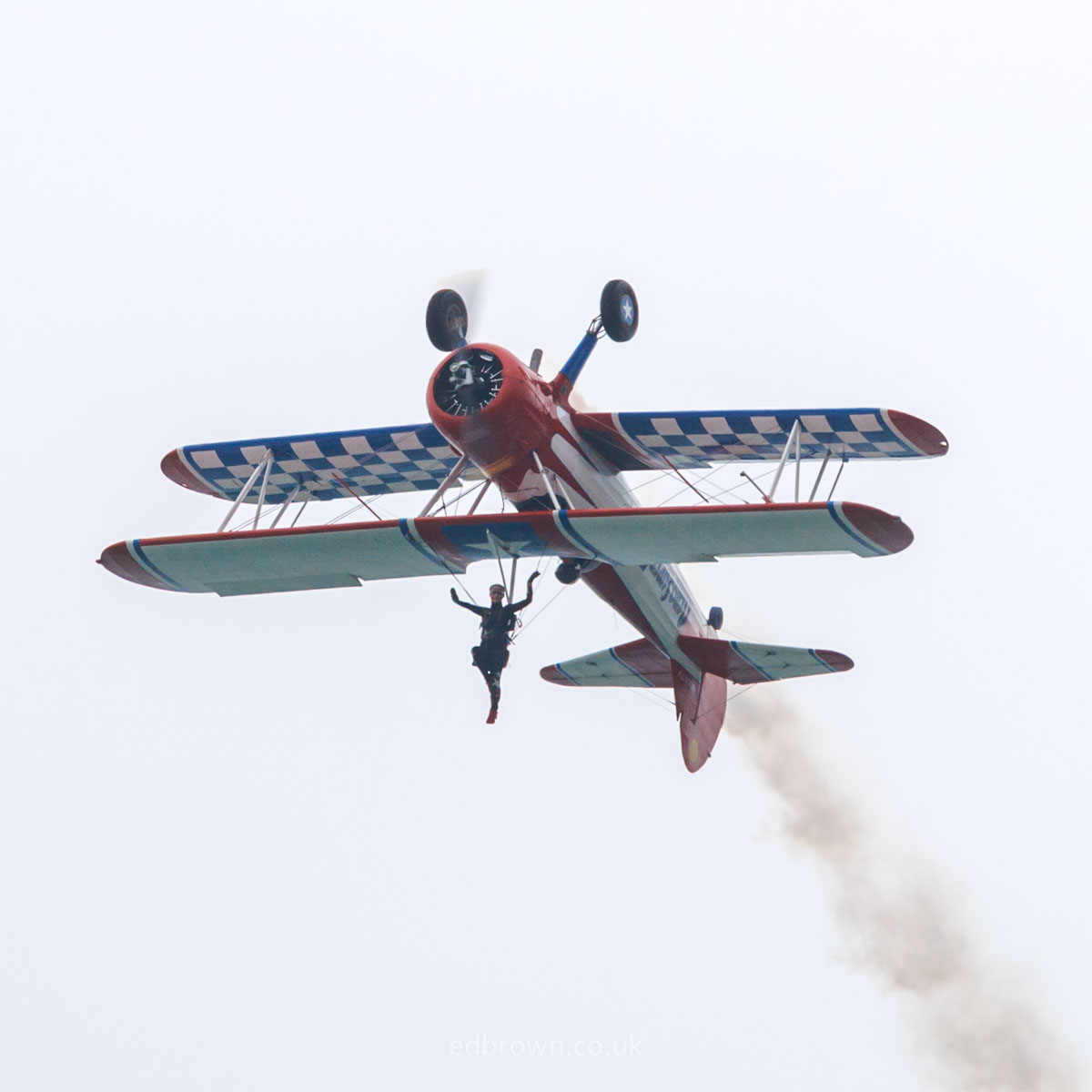 Giving a new meaning to the phrase just hanging out  😎 Aerosuoerbatics wing walker at the Eastbourne air show today