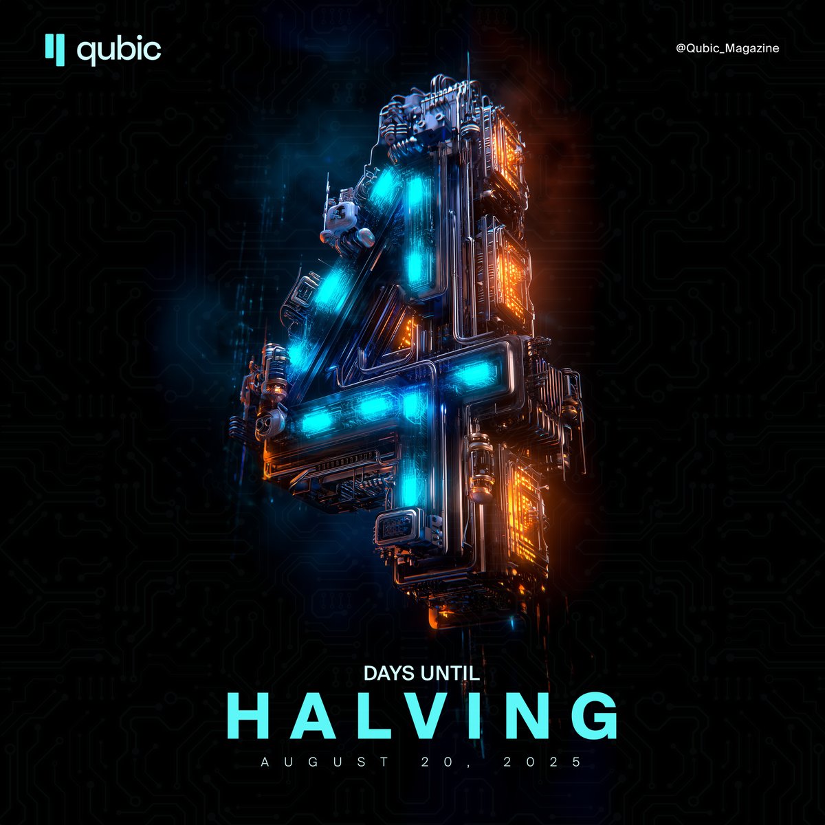 Don't fade $Qubic <a href="/_Qubic_/">Qubic</a>

🚨 $QUBIC Halving Alert! 🚀 On Aug 20, 2025, $Qubic 's first halving slashes emissions by 57%, burning 575B tokens weekly! 🔥 This game-changing move boosts scarcity, potentially skyrocketing value. Join the revolution on the fastest blockchain ever!