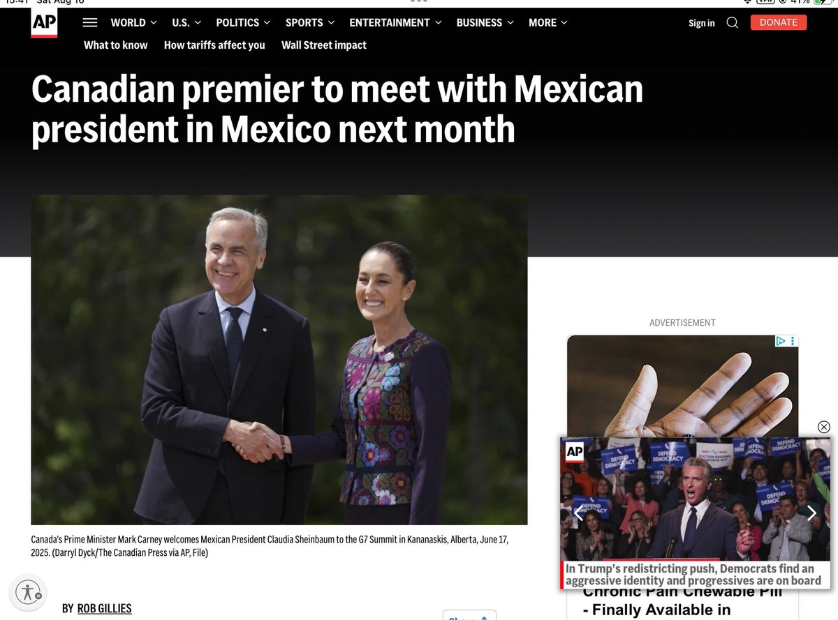 Hunshine's tweet photo. @AP what Canadian premier is meeting with the Mexican president next month? The head of our country isn’t a premier. https://t.co/VpW9hfDPZQ
