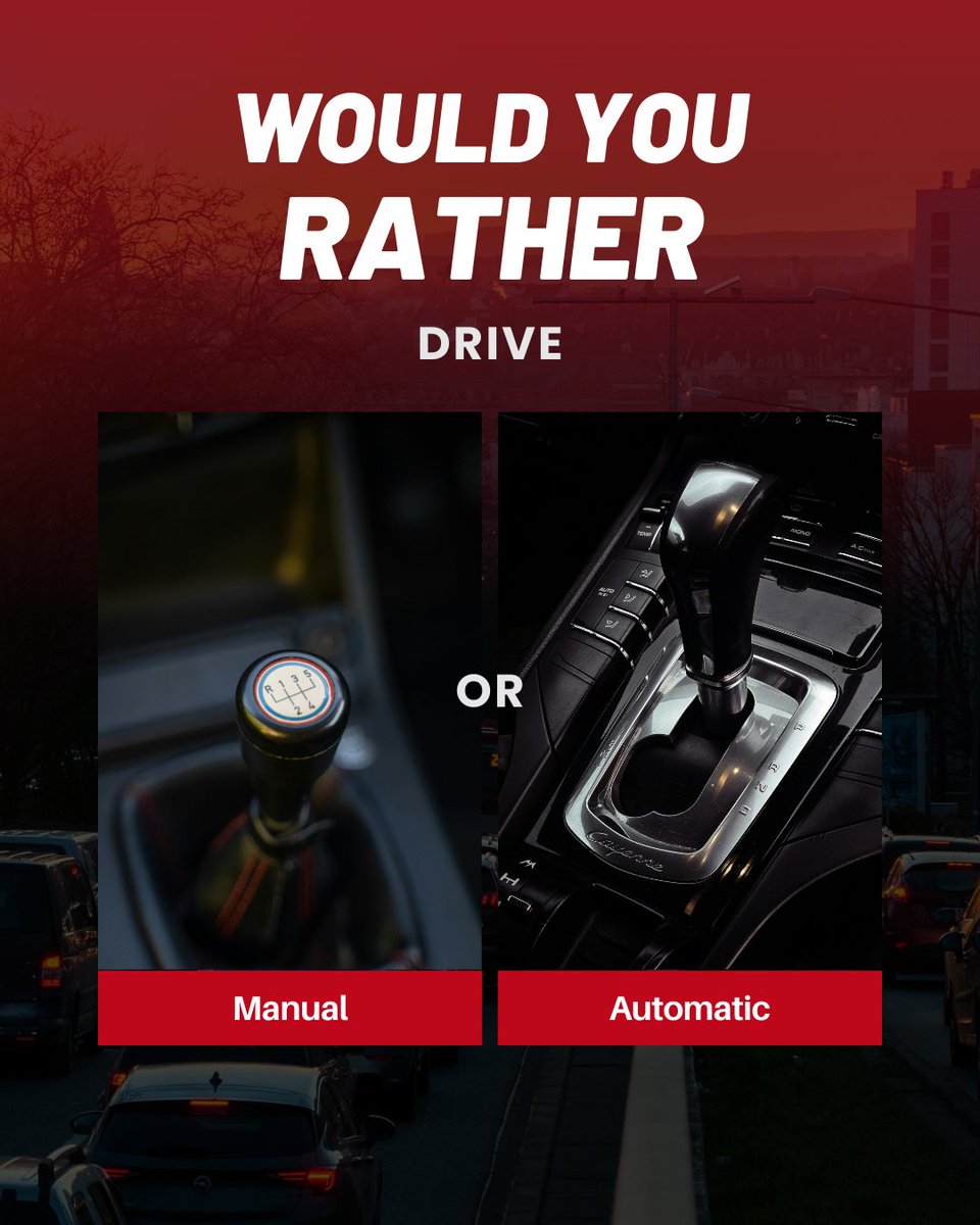 TurboMStudio's tweet image. Would you rather stick with a manual or go automatic? Tough call, both have their perks on the road. 🏎️⚙️

#TurboMotionStudios #CarEdition #TMSDrive